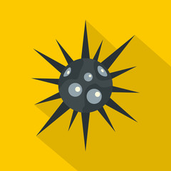 Round cell virus icon. Flat illustration of round cell virus vector icon for web