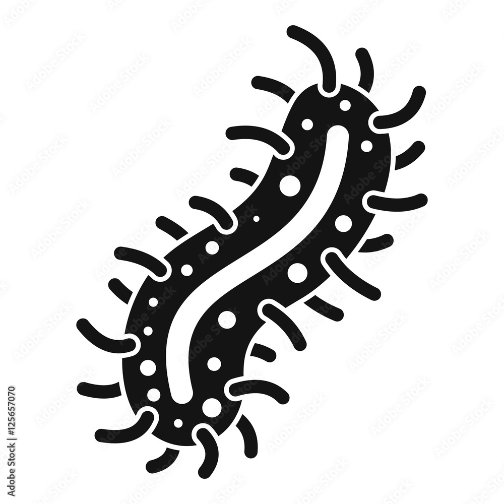 Poster cell of dangerous virus icon. simple illustration of cell of dangerous virus vector icon for web