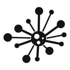 Round bacteria icon. Simple illustration of round bacteria vector icon for web