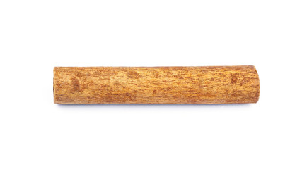 Cinnamon stick isolated on white background.