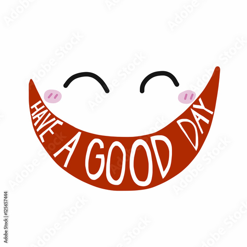 "Have a good day smile face illustration" fichier vectoriel libre de