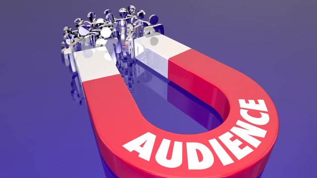 Audience Customers Viewers Visitors Magnet Attraction 3d Animation