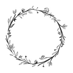 gray scale decorative crown floral vector illustration