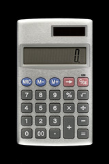  Calculator isolated on black background
