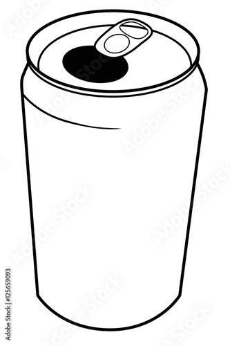 "Outline Soft Drink Can, Isolated on White " Stock photo and royalty ...