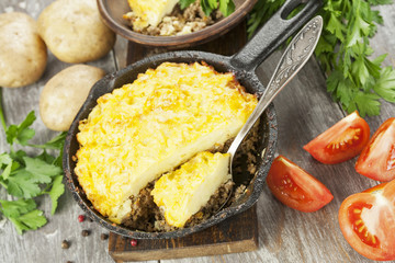 Potato casserole with meat
