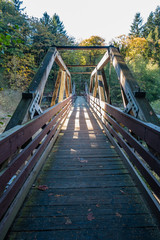Fototapeta na wymiar Walking Bridge At Tumwater Falls