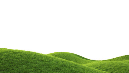 Green field. 3D rendering