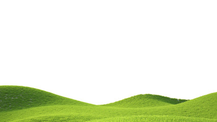 Green field. 3D rendering