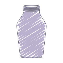 silhouette glass jar with purple stripes vector illustration