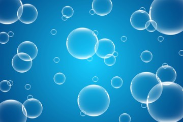 water bubbles style in water background