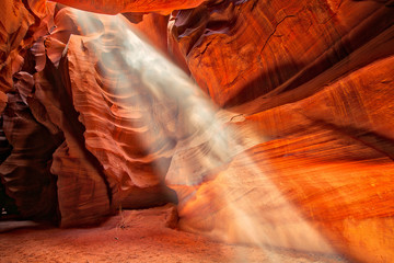 Lightbeam in slot canyon