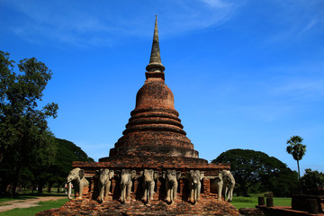 Wat Chang Lom, Sukhothai, Old Town, historic, civilization, hist