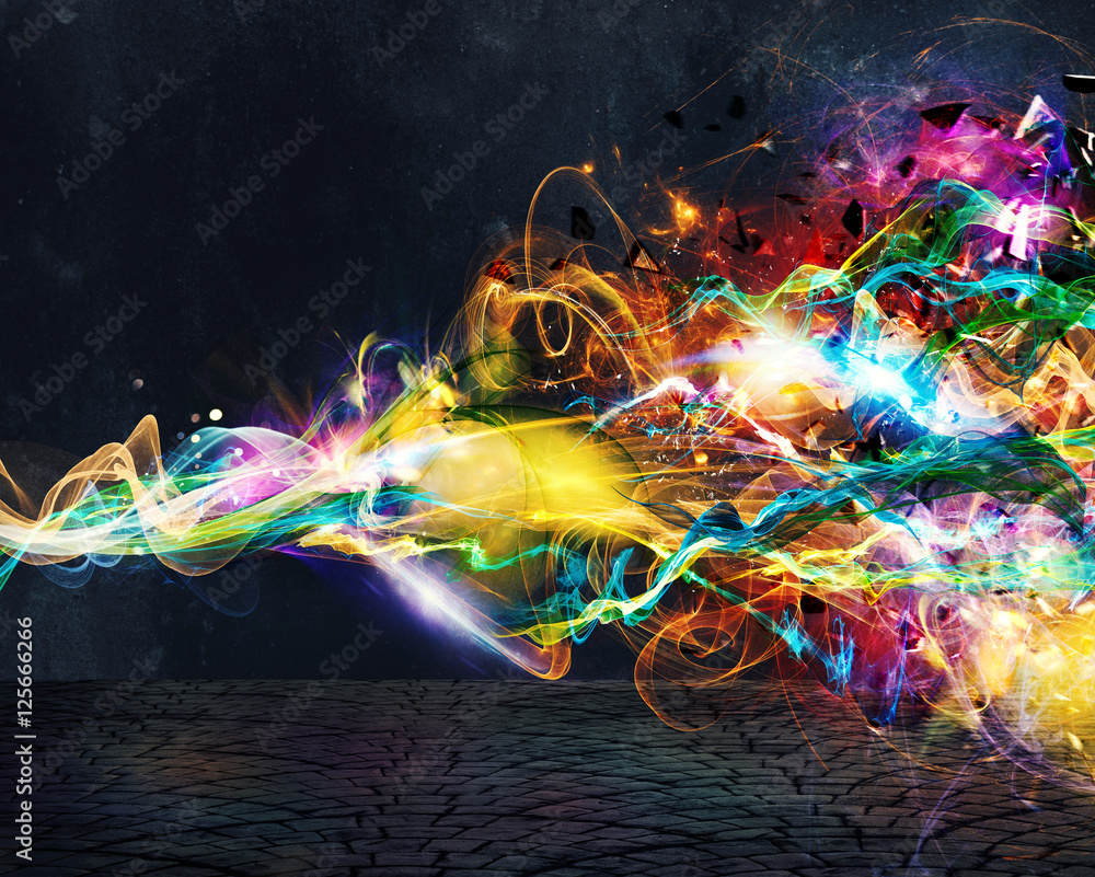 Poster modern abstract motion banner on dark background