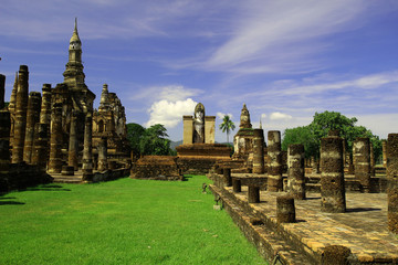 Fototapeta na wymiar Sukhothai Historical Park, Sukhothai, Old Town, historic, civili