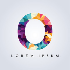 letter initial logotype logo abstract colorful geometrical