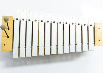 The metallophone and two mallets