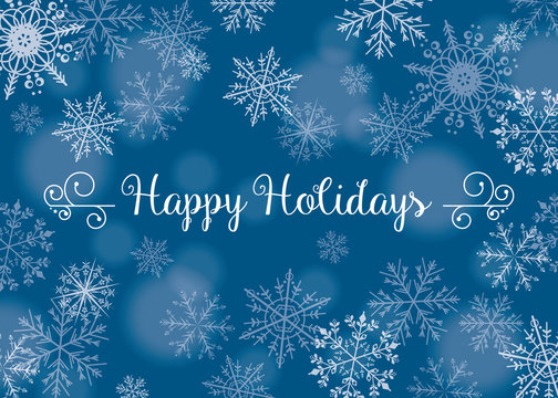 Happy Holidays - Snowflake vectors
