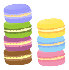 Macarons in different flavors