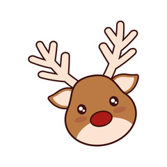 cute reindeer character icon vector illustration design