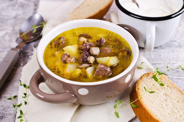 Soup with mushrooms