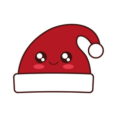 merry christmas hat isolated icon vector illustration design