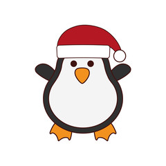 cute penguin character isolated icon vector illustration design