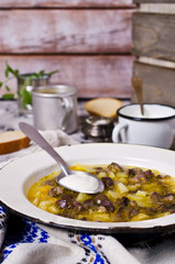 Soup with mushrooms