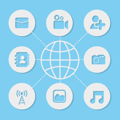 Social media networking icon vector illustration graphic design