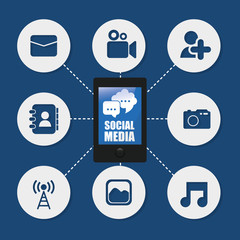 Social media networking icon vector illustration graphic design