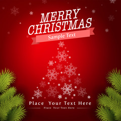 Fototapeta na wymiar Christmas Greeting Card. Merry Christmas lettering