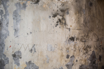 Grungy cracked cement wall
