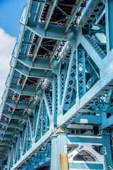 Structural detail of the Benjamin Franklin Bridge