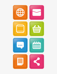 Social media networking icon vector illustration graphic design