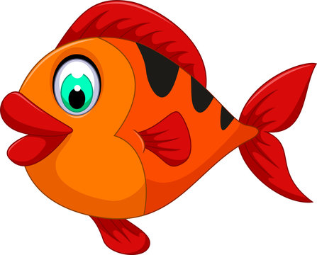 funny cute fish cartoon for you design