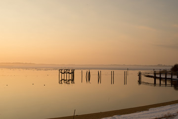 Fototapeta na wymiar Montauk Winter Sunrise