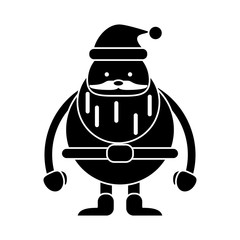 Santa cartoon icon. Christmas season decoration and celebration theme. Isolated design. Vector illustration