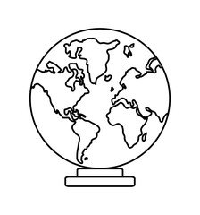 Planet sphere icon. Earth world and globe theme. Isolated design. Vector illustration