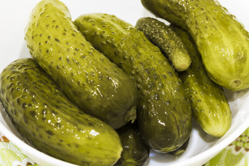 Salted preserved cucumbers