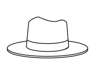 Hat icon. Cloth costume accessory wear and decoration theme. Isolated design. Vector illustration
