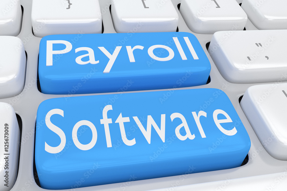 Wall mural payroll software concept