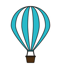 Hot air balloon vehicle icon. transportation travel and trip theme. Isolated design. Vector illustration