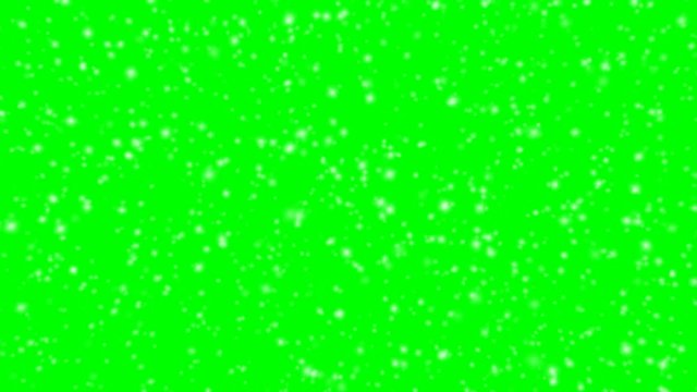 Falling snow (V1) - loop, green screen
