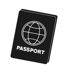Passport icon. Travel trip vacation and tourism theme. Isolated design. Vector illustration