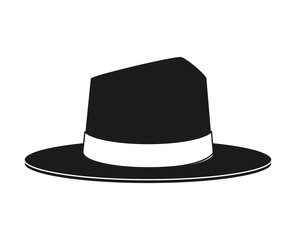 Hat icon. Cloth costume accessory wear and decoration theme. Isolated design. Vector illustration