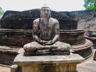 Buddha in Polonnaruwa temple - medieval capital of Ceylon,UNESCO