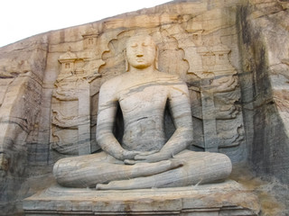 Buddha in Polonnaruwa temple - medieval capital of Ceylon,UNESCO