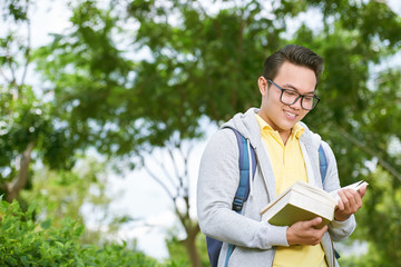 Reading students book