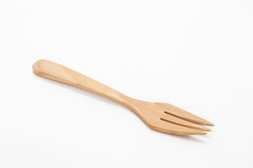 fork  wood isolated on a white background