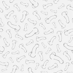 human penis illustration, seamless pattern © muuraa